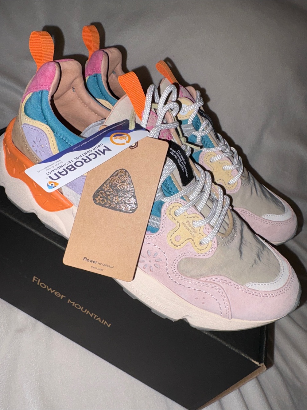 NWT Flower Mountain YAMANO 3 WOMAN Suede and technical fabric sneakers - Picture 9 of 14